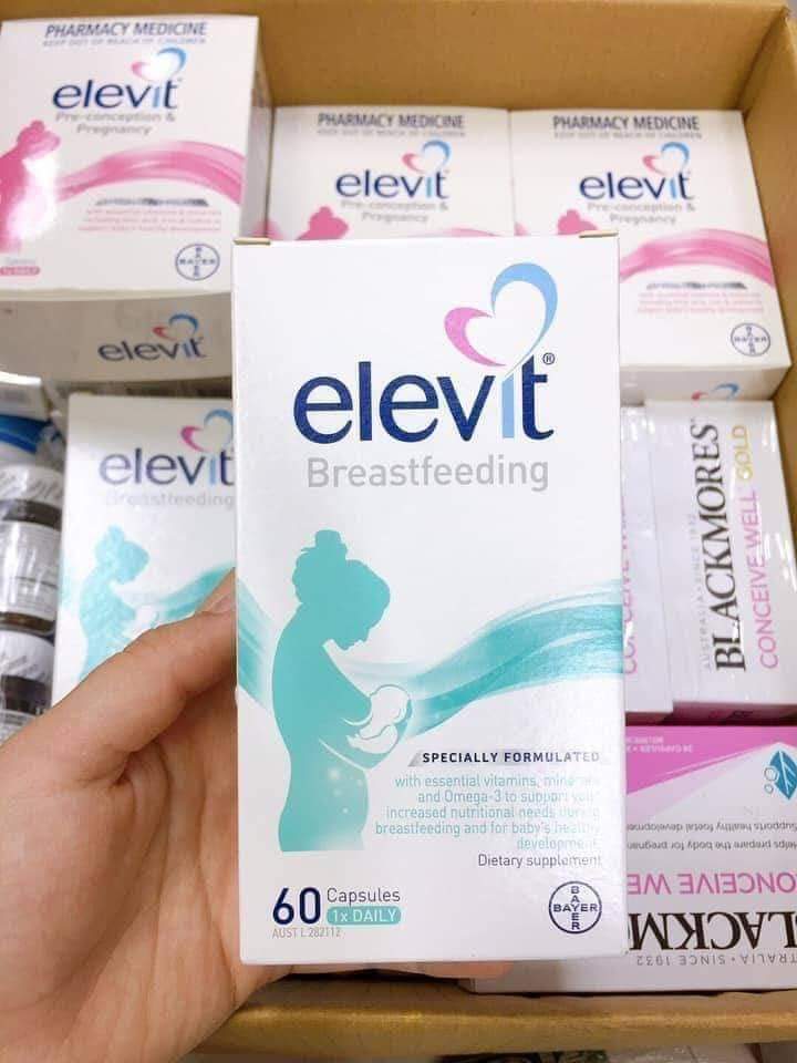 Vitamin cho mẹ bầu Elevit bầu + Elevit sau sinh + Elevit Dha