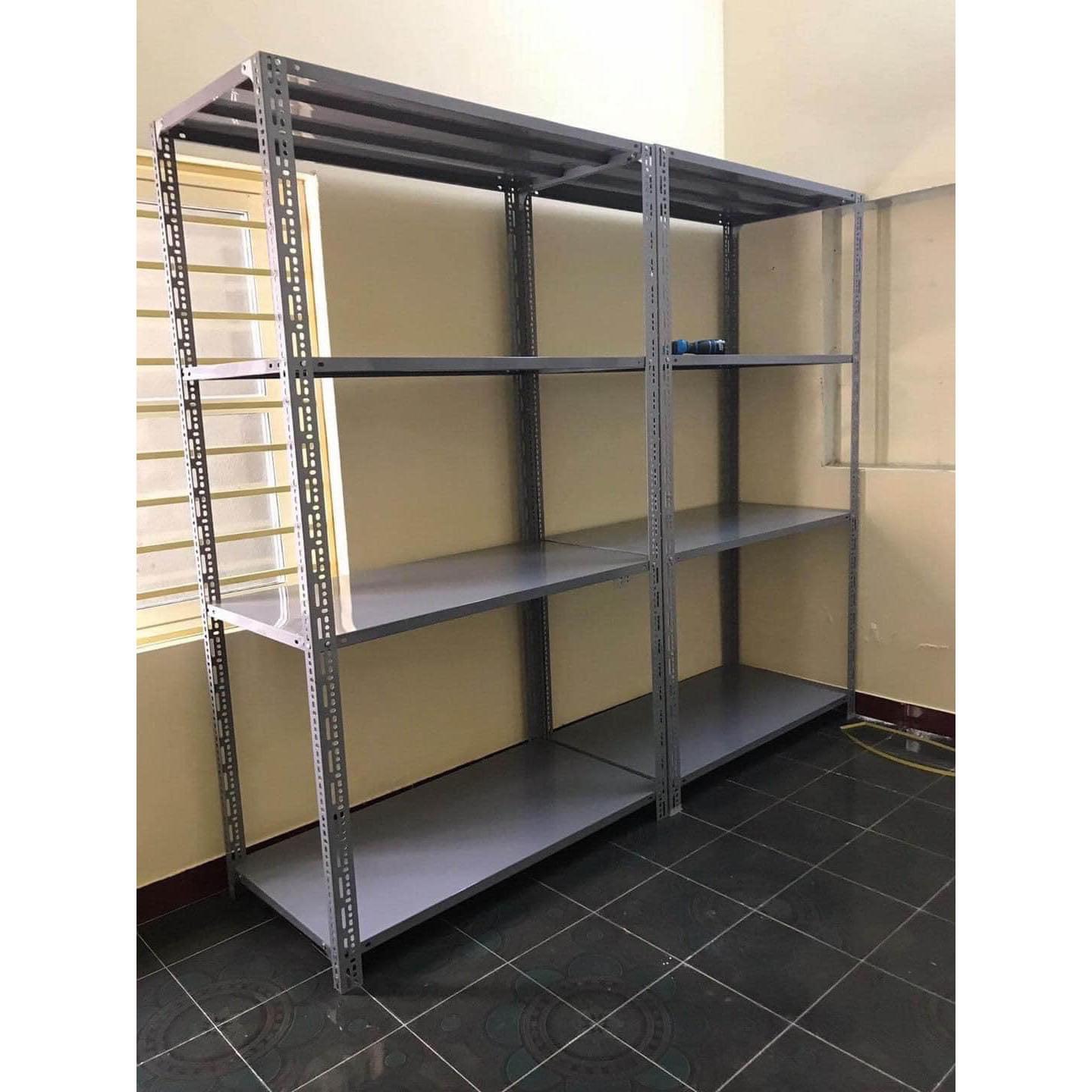 Kệ Sắt V Lỗ R40xD100xC150X4 tấm