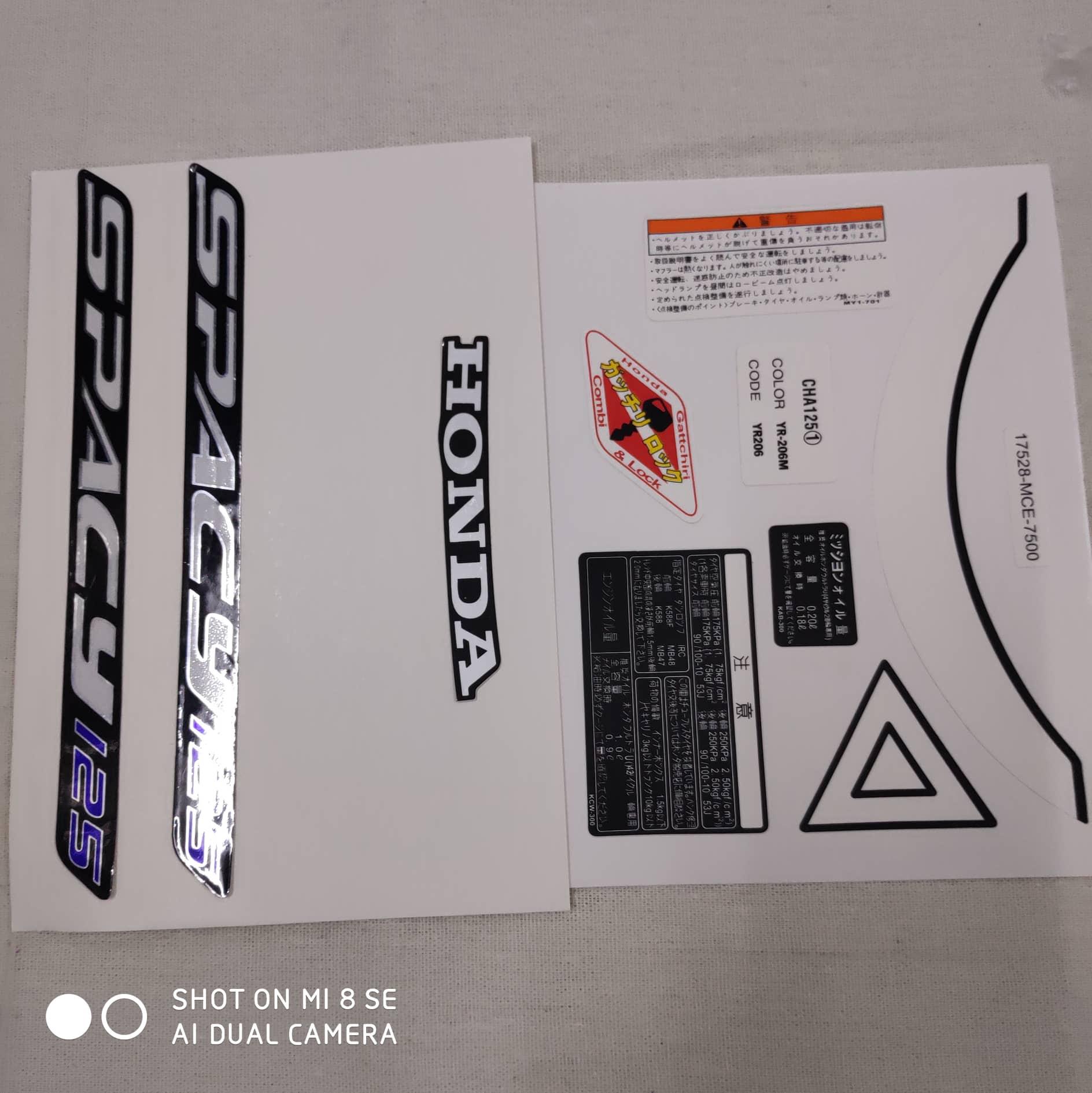 [HCM]TEM CHỮ DÁN XE SPACY 125 SIÊU NÉT (CHỮ SPACY+ THÔNG SỐ)