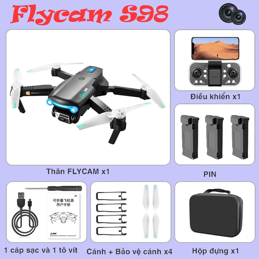 (Hot 2022 - BH 24 months) aircraft camera flycam 8K collision avoidance-drone mini S98 Max cheap, drones remote control camcorder-photography anti-vibration-WiFi connection 5G