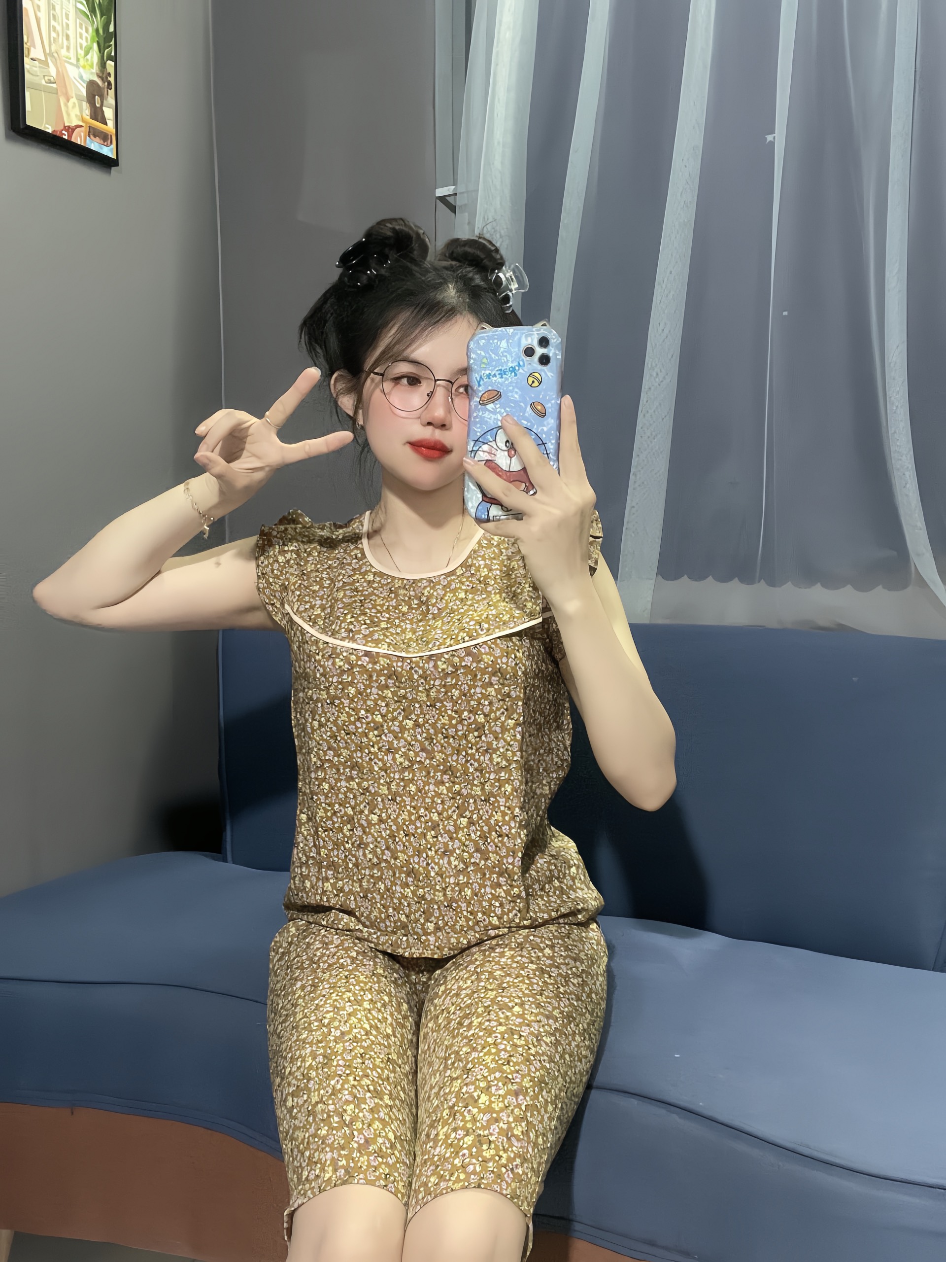 Đồ bộ kate lụa mặc nhà