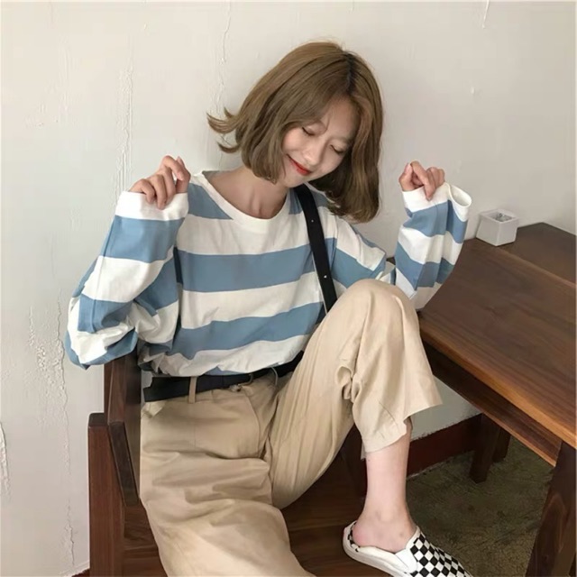 💥[Freeship] Áo sweater kẻ siêu hot trend