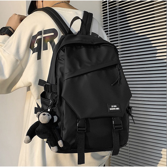 Balo nam nữ, balo đi học thời trang, chống nước, vải oxford dù balo học sinh Tặng gấu