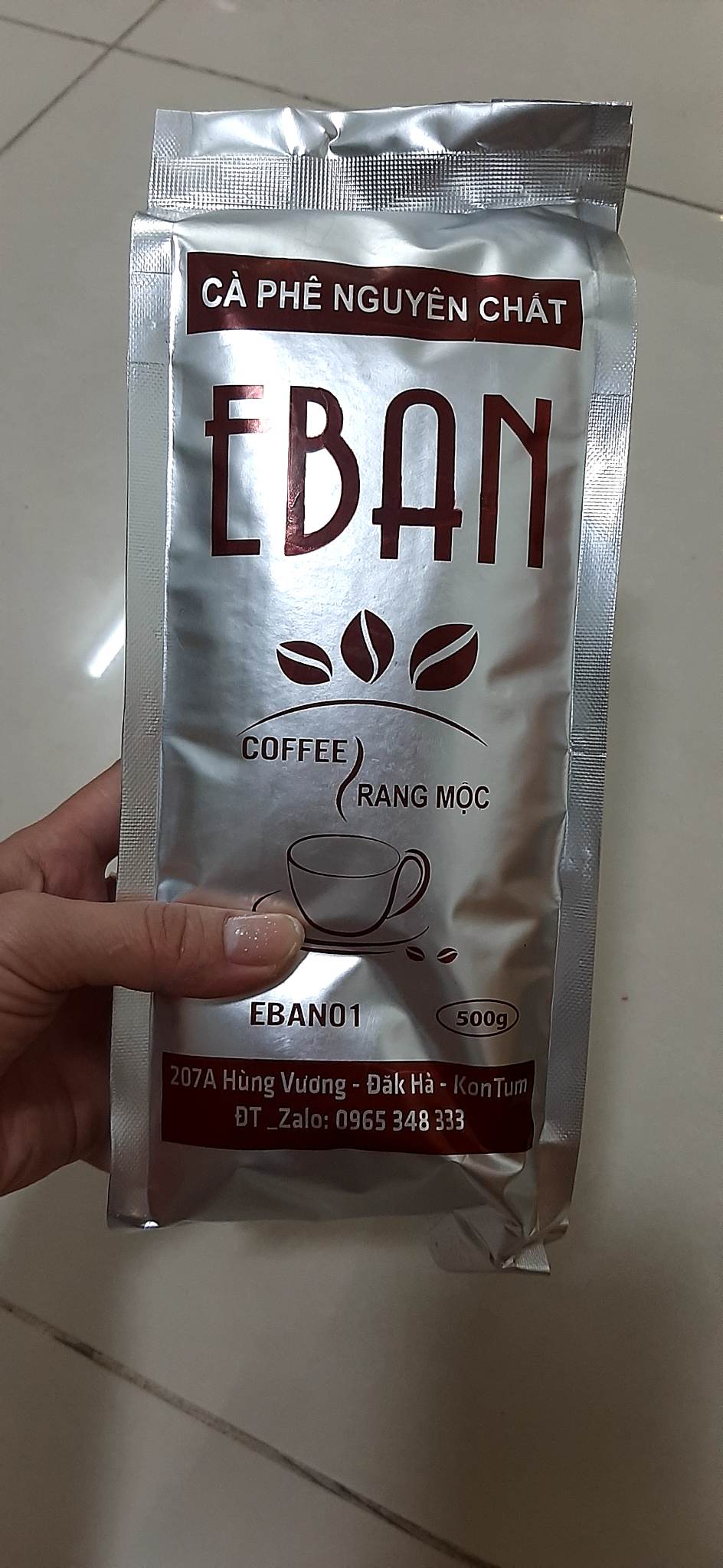 Cà Phê Gia Lai Nguyên Chất EBAN 100% robusta Cafe Rang-Xay, 500gr