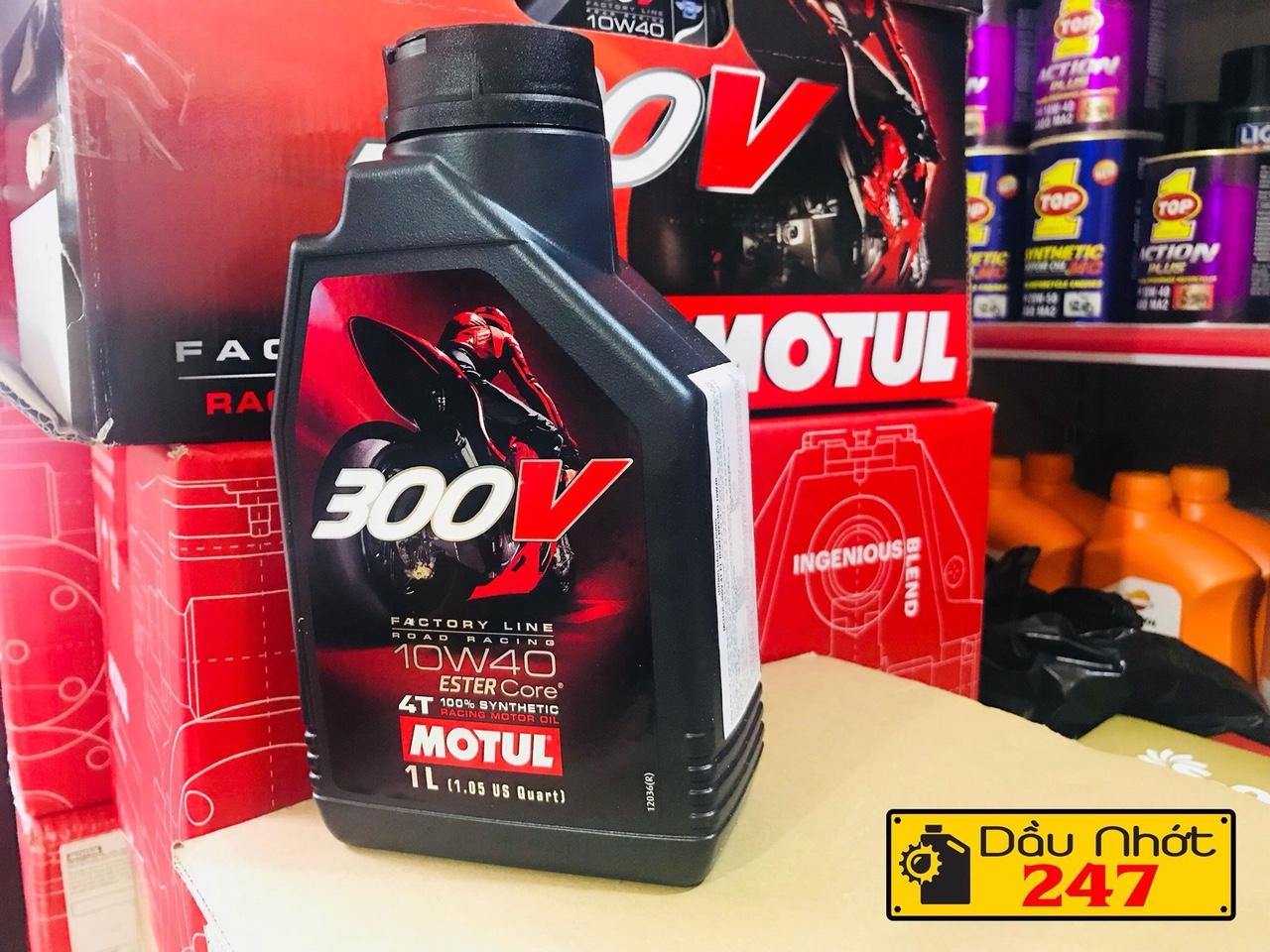 Combo 1L1 Dầu nhớt Motul 300v 10w40