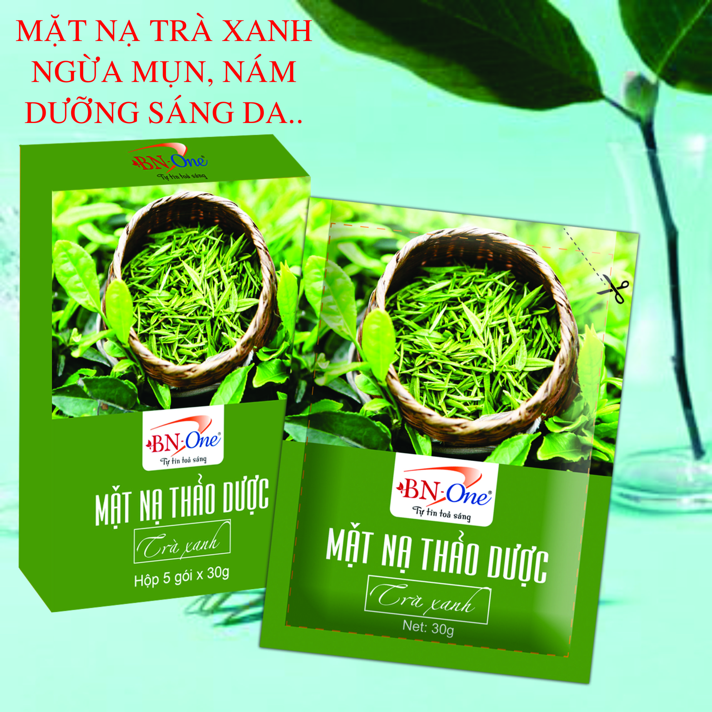 [HCM]MẶT NẠ THẢO DƯỢC BNONE TRÀ XANH