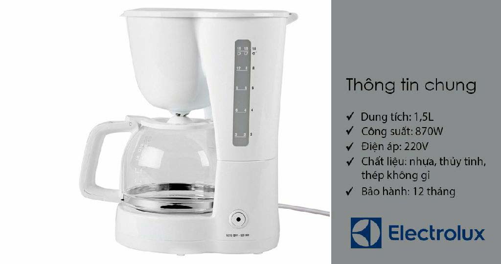 [HCM]Máy Pha Cà Phê Electrolux ECM1303W - Hàng chính hãng