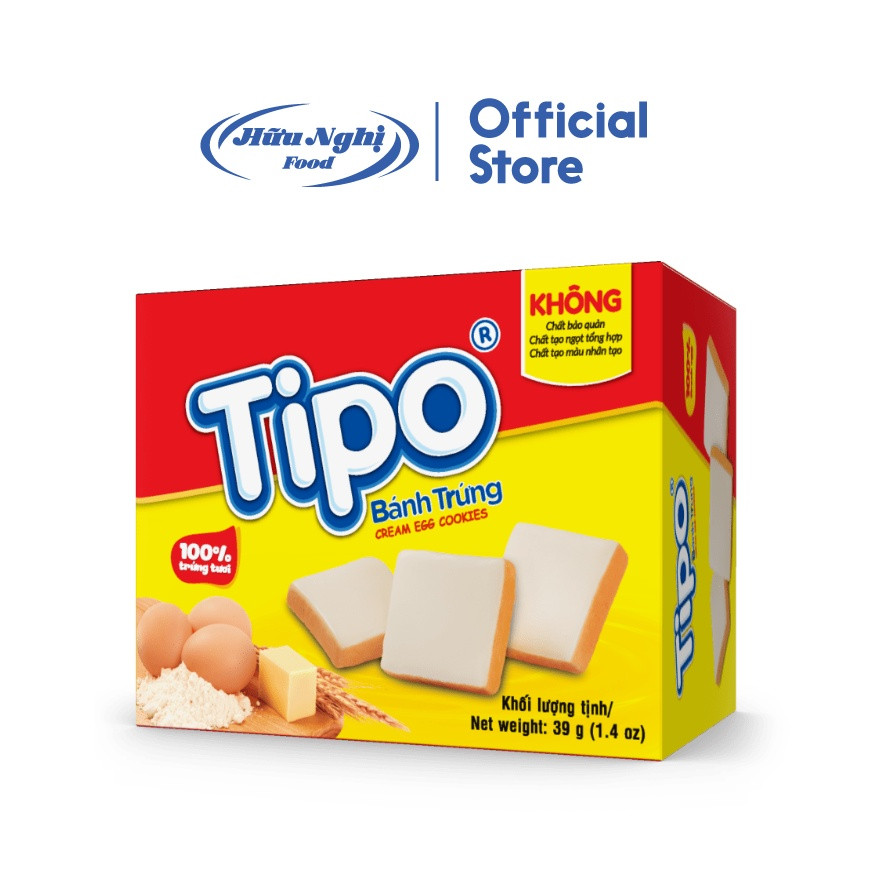 [Lốc 12 hộp] Bánh Tipo Trứng 39g