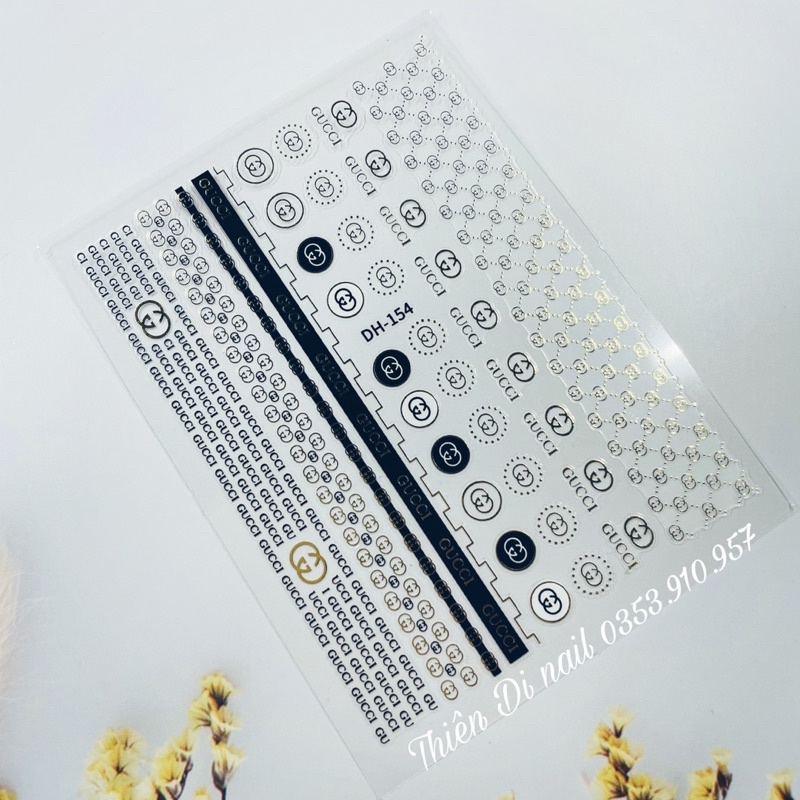 Stick hoạ tiết thương hiệu dán móng, miếng dán trang trí móng MOON NAIL