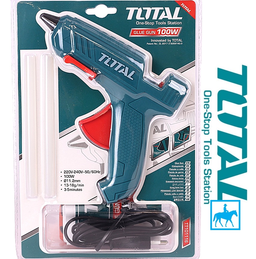 DỤNG CỤ BƠM KEO NHỰA 20W(Max 100W) Keo 11mm Làm nóng 3 minutes TOTAL TT101116 GG148 Tặng 2 keo