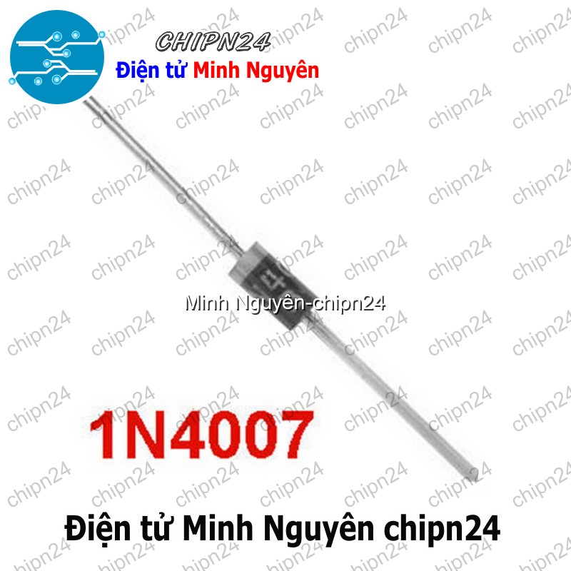 [25 con] (K462) Diode 1N4007 DIP 1A 1000V (IN4007 4007) - HH000230
