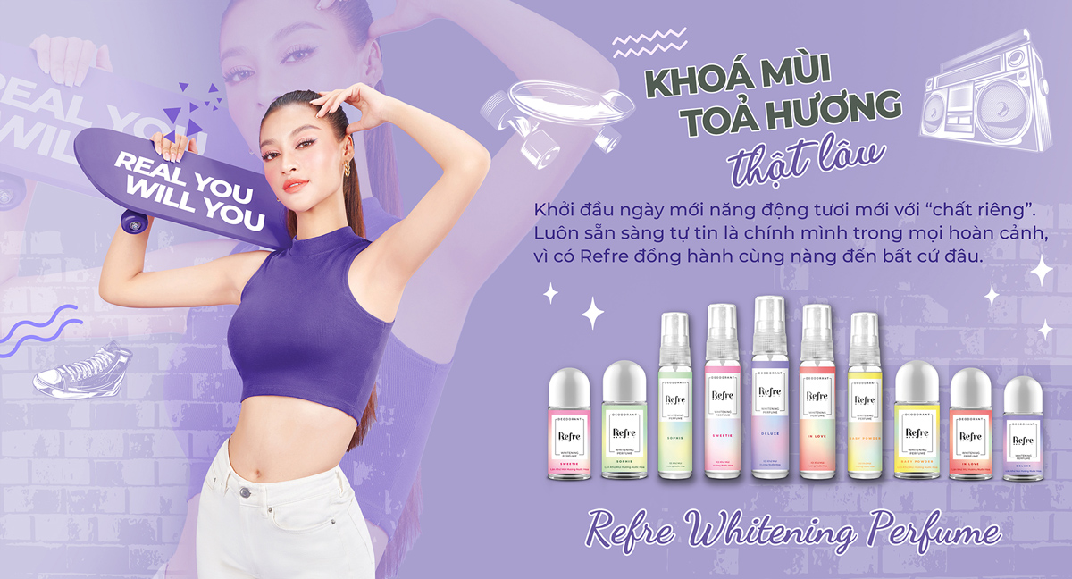 Lăn Khử Mùi Refre Natural - Whitening Perfume Deodorant 40ml