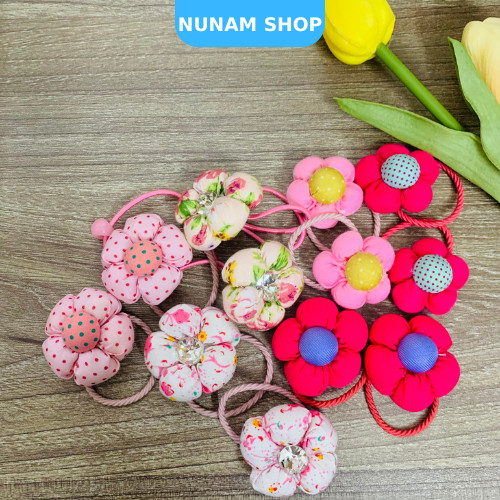 Set 2 cột tóc hoa mai nhiều màu lựa chọn xinh xắn cute cho bé Nunam shop