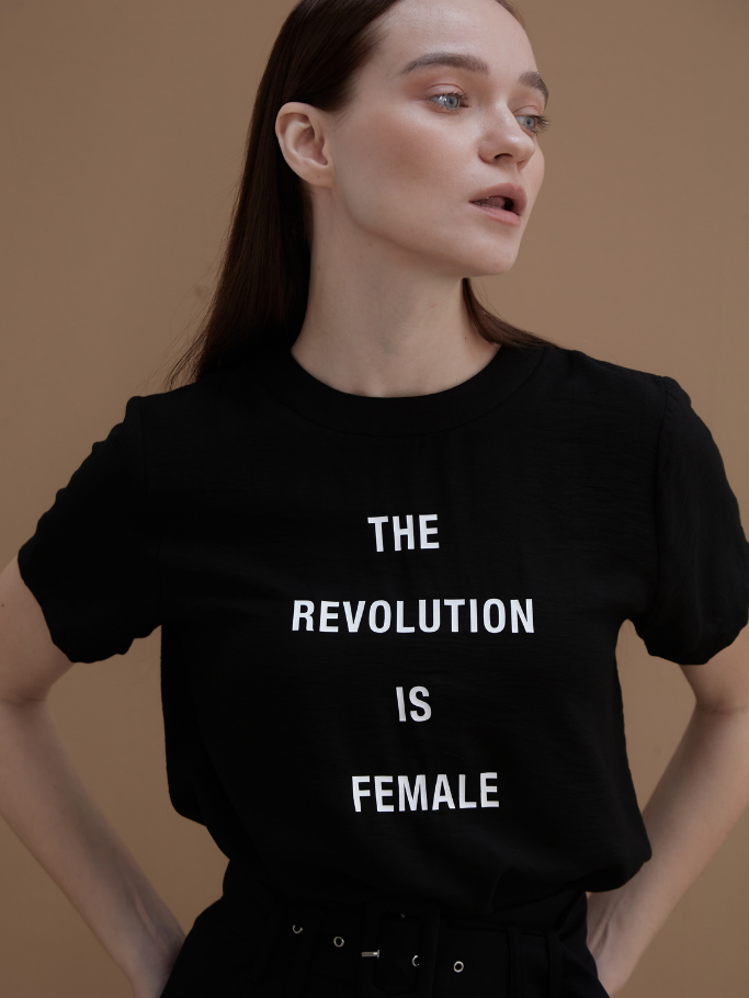 COCO SIN - Áo Lụa Đen The Revolution