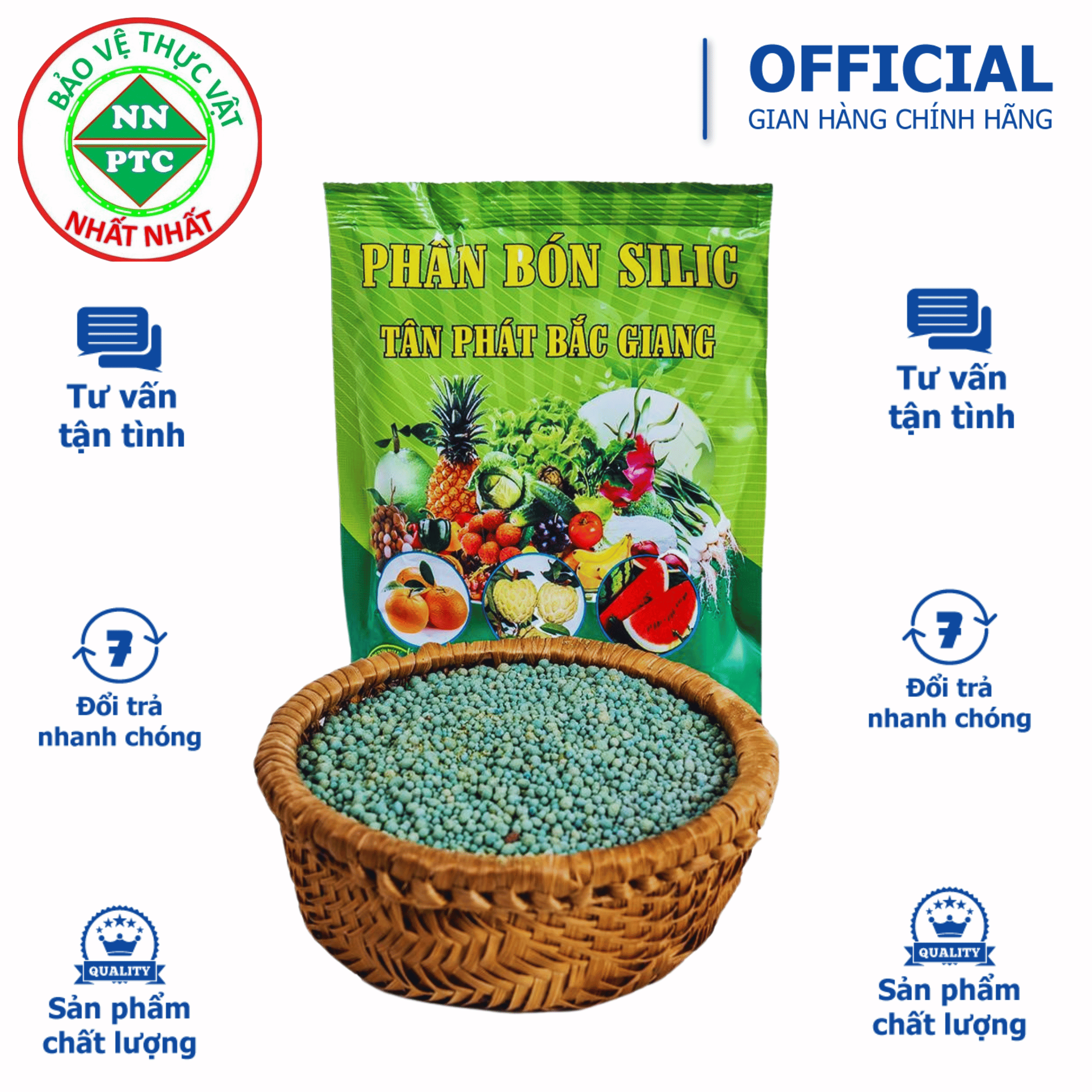Phân Bón Trung Lượng  [ phân bón - phân bón lá - phân bón hữu cơ ] Silic Silicon Dioxide