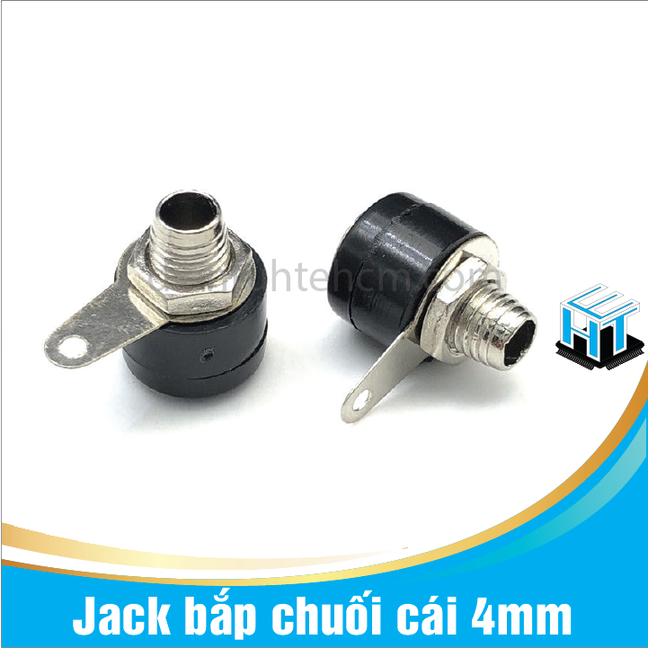 COMBO 2 cặp Jack bắp chuối cái 4mm đen đỏ(2 cái đen + 2 cái đỏ)