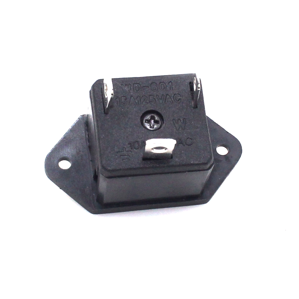 10 Cái/lốc Chúng Tôi Đế Gắn Bảng Ổ Cắm Đầu Nối Nguồn Công Nghiệp Ổ Cắm Cái AC Phích Cắm Điện Màu Đen 10A 250V
