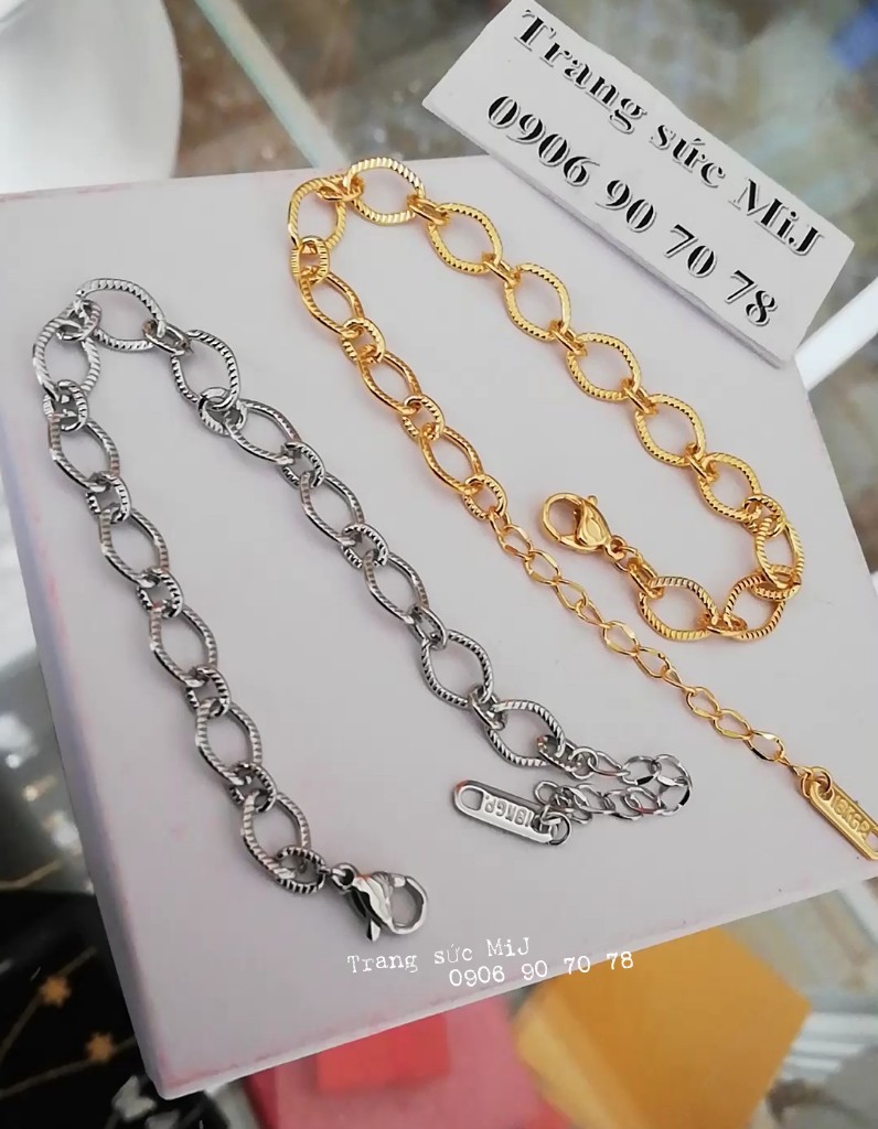 Lắc tay titan mắc xích kiểu