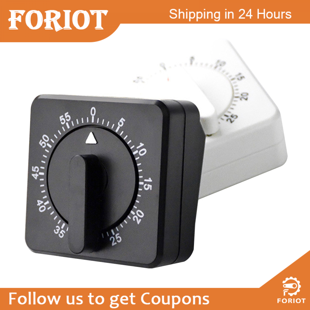 Foriot Bếp Thủ Công Bộ Hẹn Giờ Lên Dây Cót Cơ Học 60 Phút Xoay 360 Độ Quản Lý Thời Gian Nấu Bếp