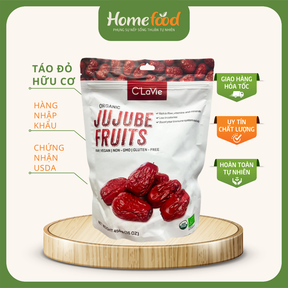 Táo đỏ hữu cơ 450g/Táo đỏ khô
