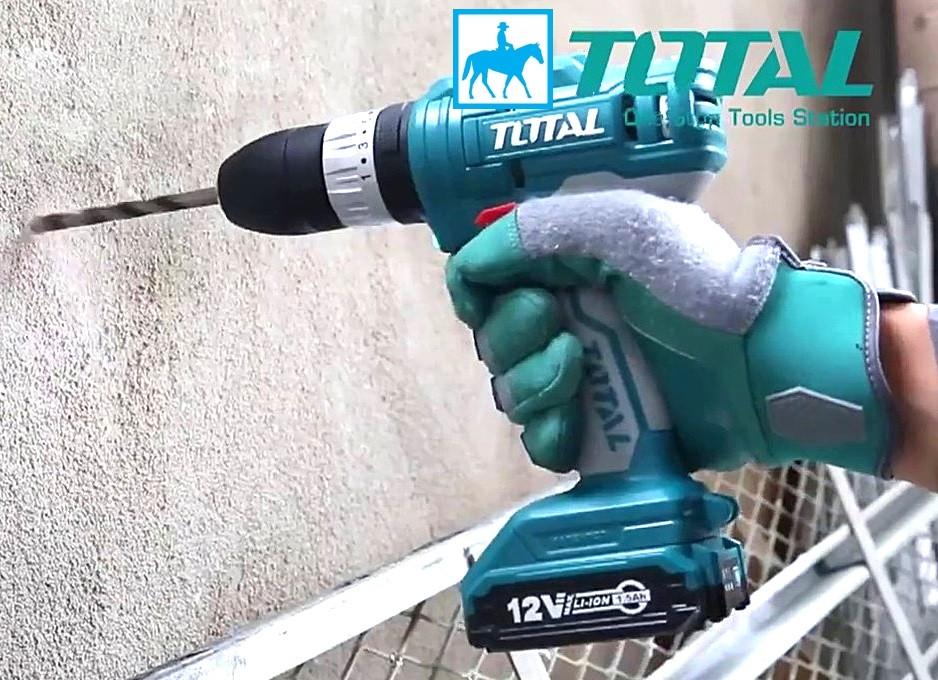 Máy Khoan Pin Máy Vặn Vít Dùng Pin Sạc 12V 1.5Ah TOTAL Chính hãng TDLI1221 Bao Gồm Pin Sạc 12V và Adapter Sạc - TDLI1221