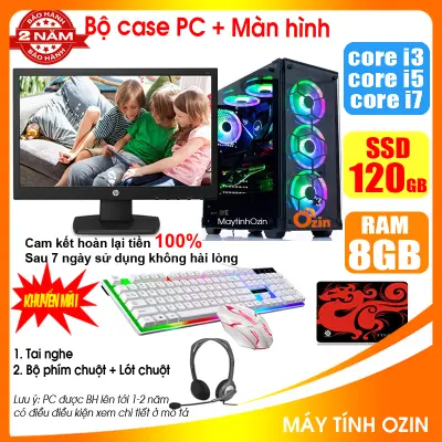 [Trả góp 0%]Bộ máy tính để bàn Game LED + Màn 20 inch G2010 / i3-2100-3220 / i5-2330-3330/ Ram 4-8GB/ HDD 250GB - SSD 120GB/ VGA 1-2G PUBG Mobile, LOL, CF, Fifa3-4, Cs, GAT 5 ... [Tặng Phím chuột, tai nghe, bàn di] GAG2 GAi32 GAi33 GAi52 GAi53