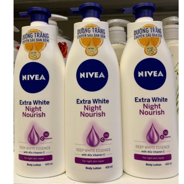 Sữa Dưỡng Thể Trắng Da Nivea Extra White Ban Đêm 400Ml