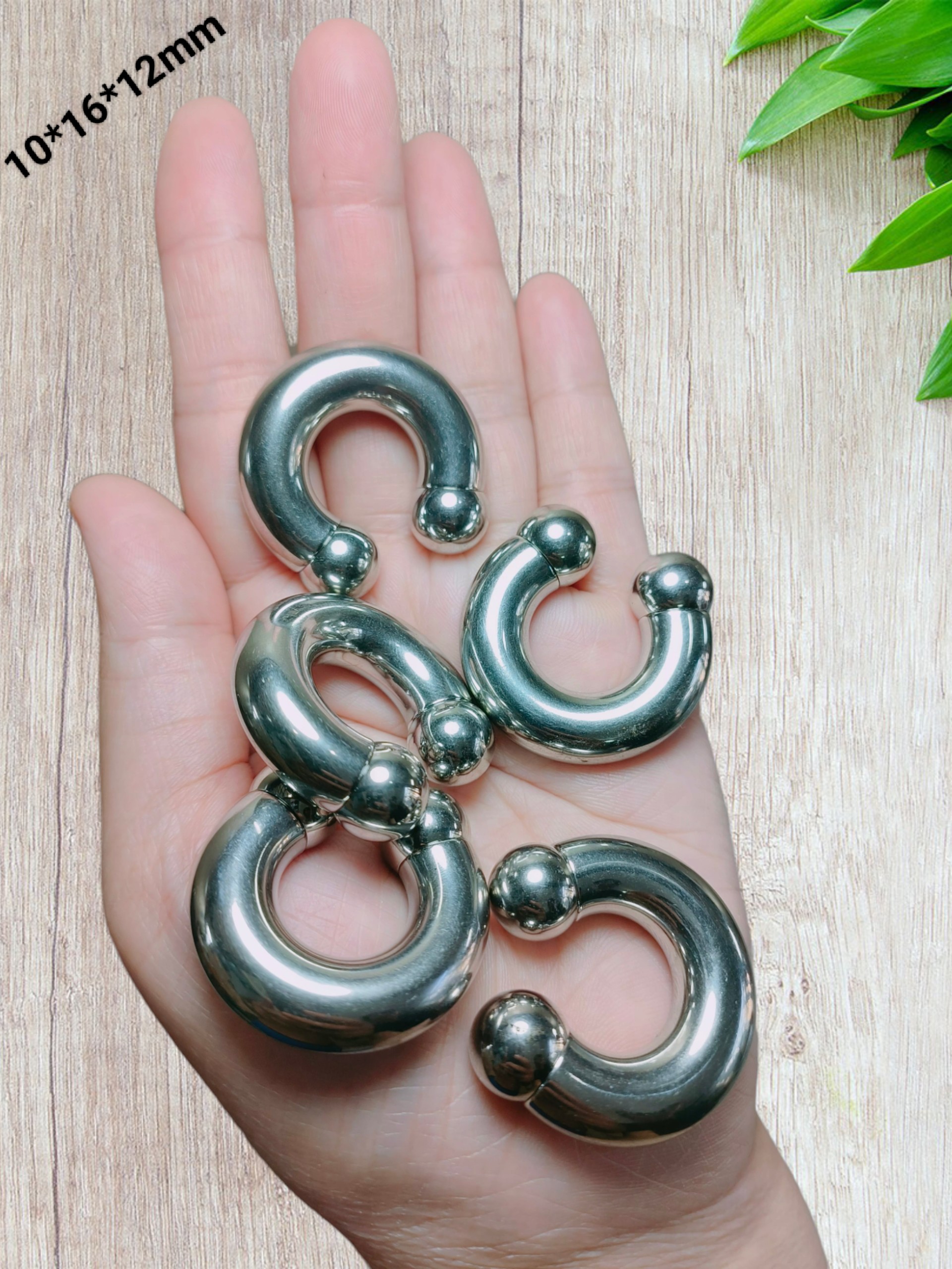[Giá hủy diệt] [Ảnh thật] [Chính hãng] Khuyên PA chữ C 2 đầu bi