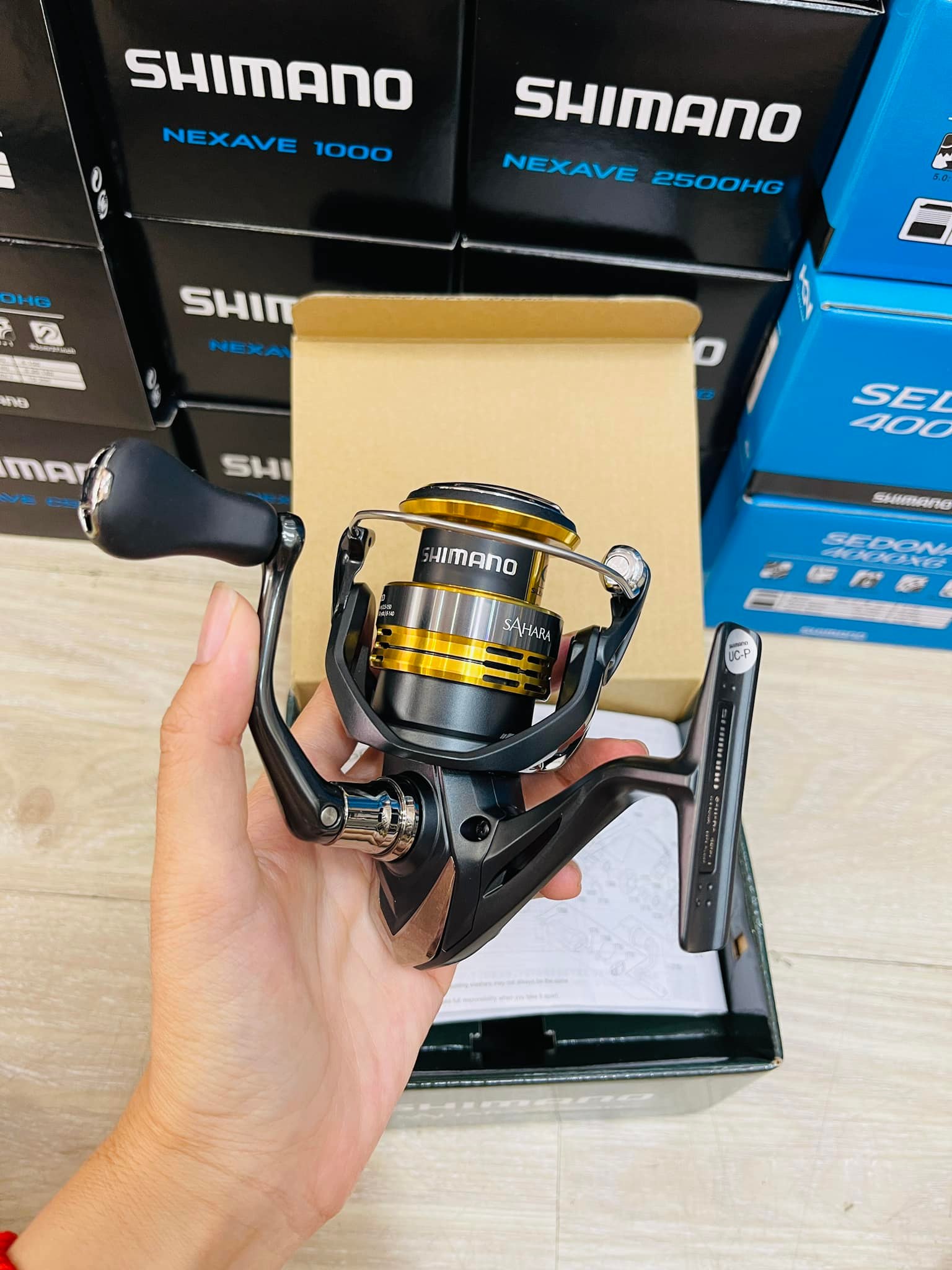 Máy câu cá shimano sahara 2022 đủ size 500 1000 2000 2500 3000 4000 5000