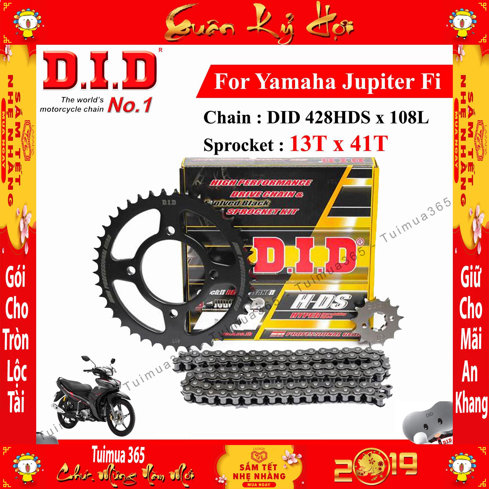 Nhông sên dĩa did yamaha jupiter fi – sên đen 10ly did hds