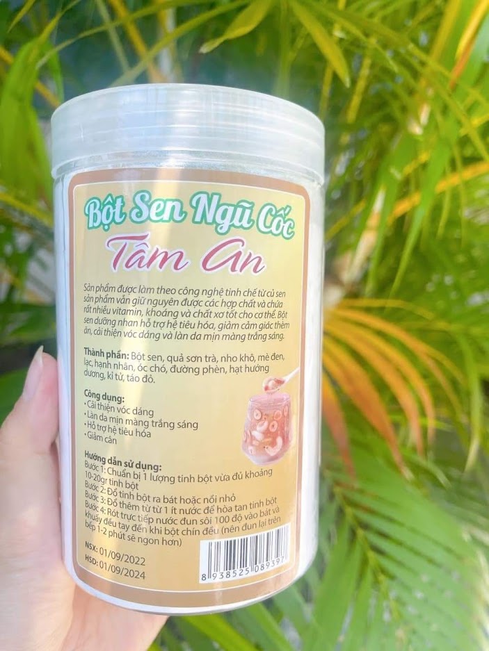 Bột Sen Ngũ Cốc Tâm An, 500gr/Hũ