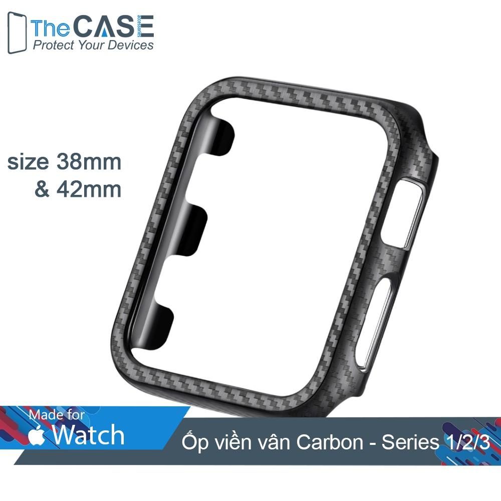 Ốp Viền Apple Watch 1/2/3 Vân Carbon Size 38mm/42mm (The Case)