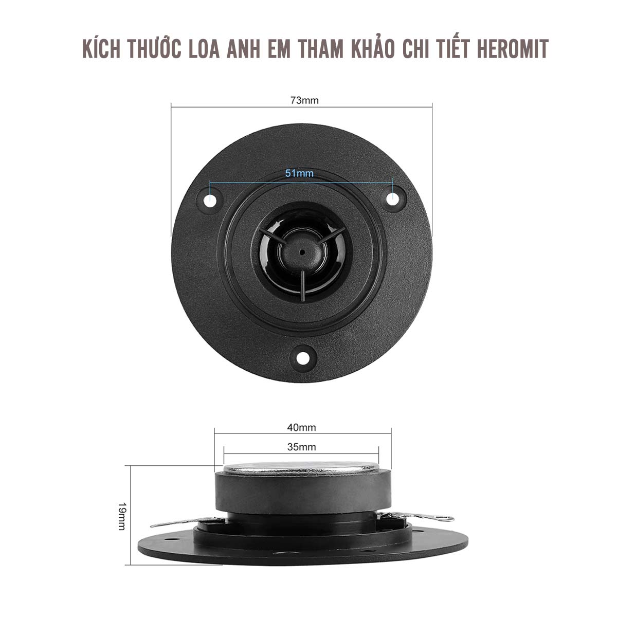Loa Treble 10W 4R màng Poly DIY loa