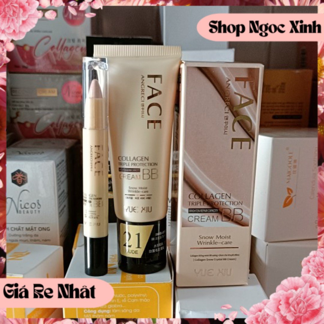 Kem lót bb face cream 3in1 che khuyết điểm , tạo khối yue xiu, che phủ cao