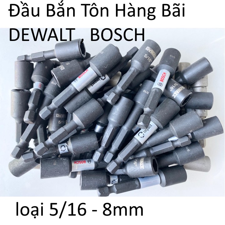 Đầu bắn tôn 8mm bocsh - dewalt 5cm