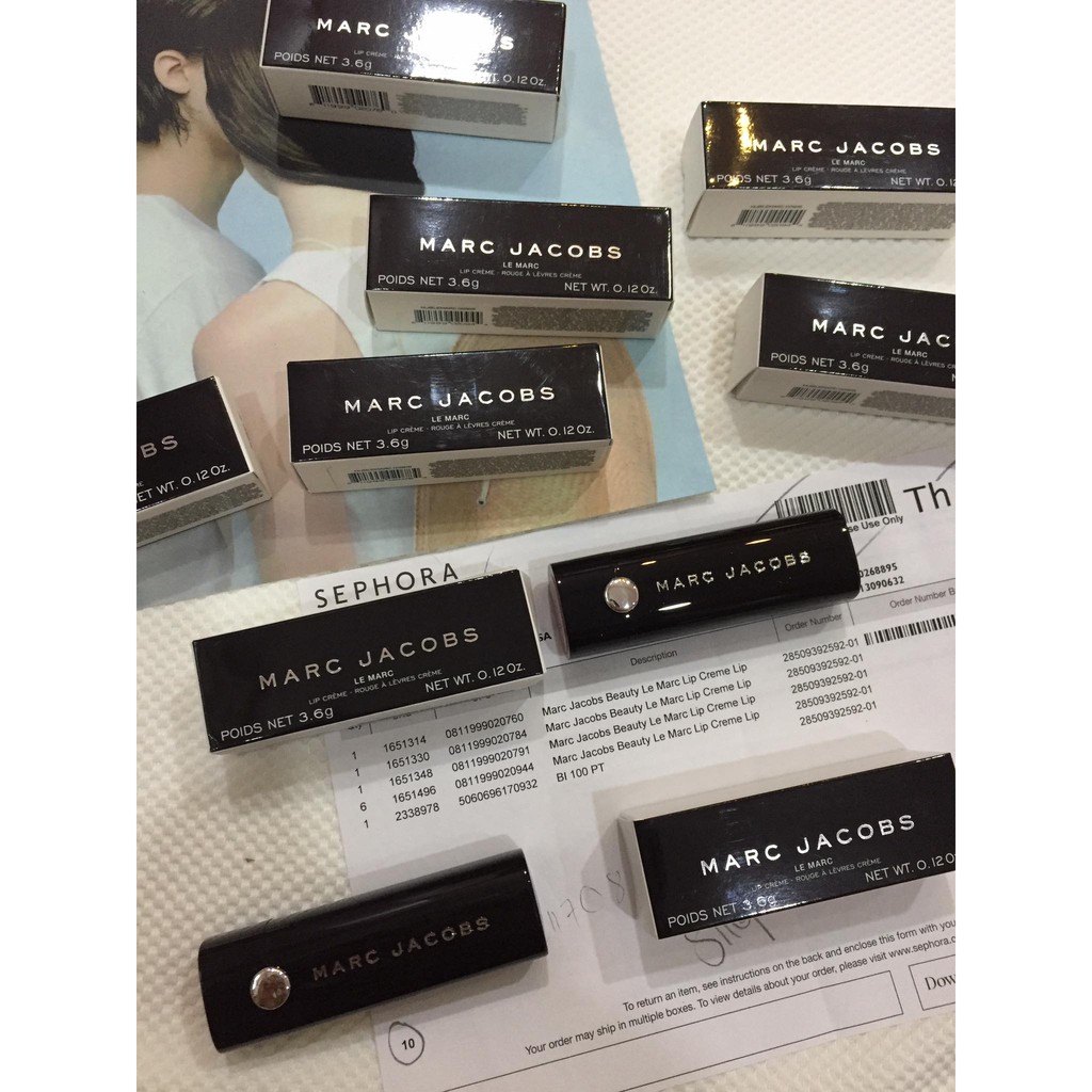 [HCM]Son MARC JACOBS Le Marc Lip Creme fullsize  fullbox (bill Sephora)