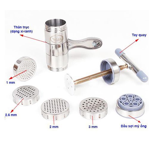 Dụng cụ làm bún mì tươi 5 đầu inox cao cấp
