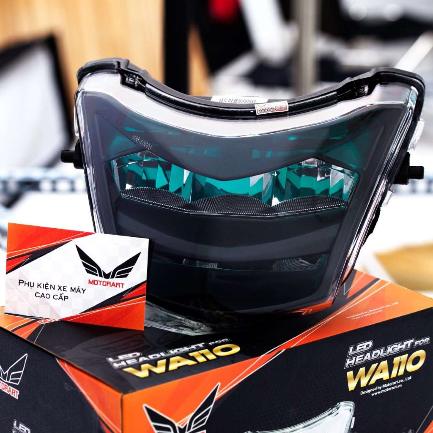 Đèn Led 2 Tầng WAVE S / RS / WAVE A Chính Hãng MOTOR ART, Chóa Led 2 Tầng Wave 100,110, Đèn Pha Led 2 Tầng Wave A