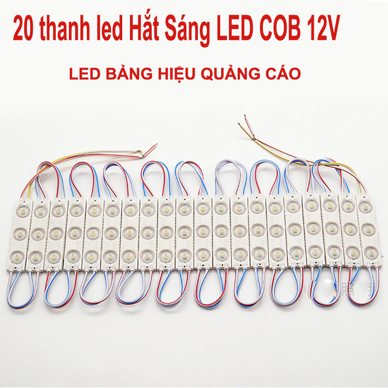 Cuộn 20 Thanh LED Hắt Sáng 12V Chống nước Gắn Logo Bảng Hiệu, Tủ kệ Cực Sáng