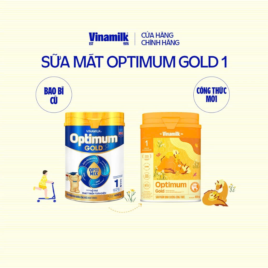 (HSD T8-2027) (Có Tích Điểm) Sữa Bột Optimum Gold 1 400g.
