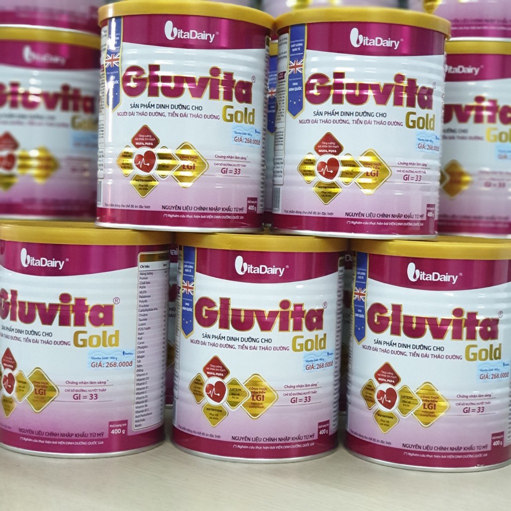 Sữa Gluvita 400g (dinh dưỡng cho người bệnh tiểu đường)