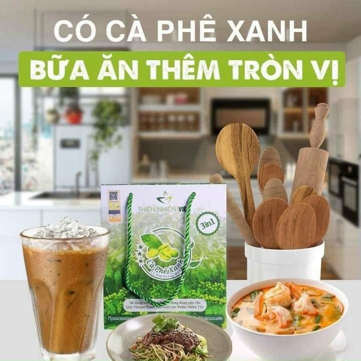 Cà Phê Xanh Giảm Cân  - Thiên Nhiên Việt [ hộp 10 gói ]