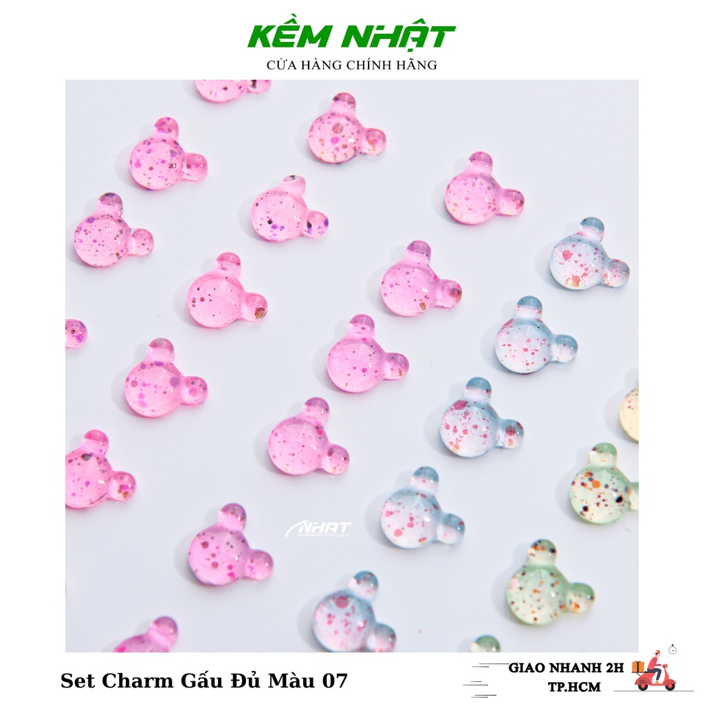 Set Charm Gấu Đủ Màu Mã 07