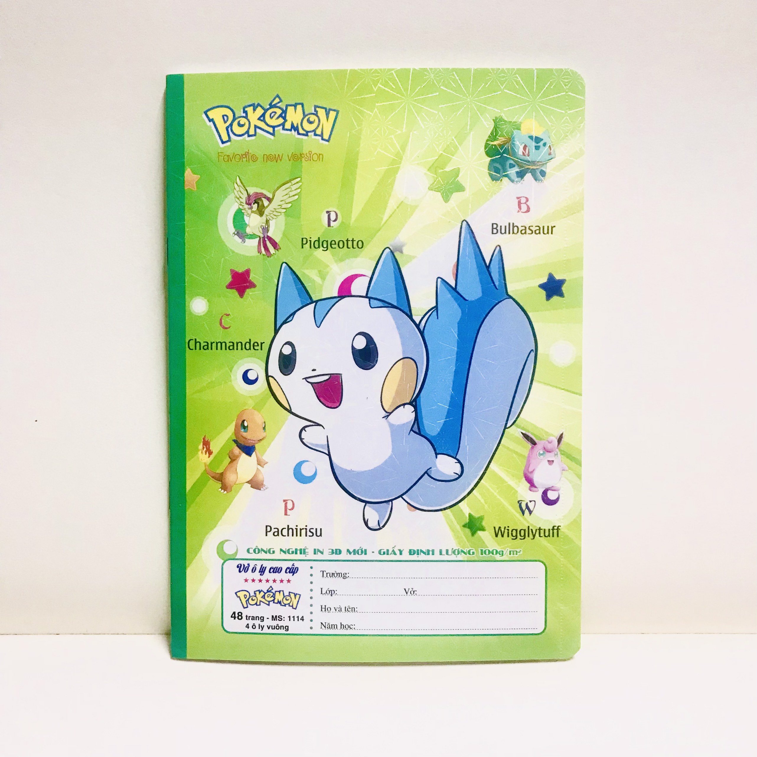 [Mẫu mới 2021] Lốc 10 vở 4 ôly Pokemon 48 trang 1114