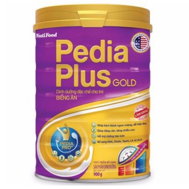 Sữa bột Nutifood Pedia plus Gold 900g