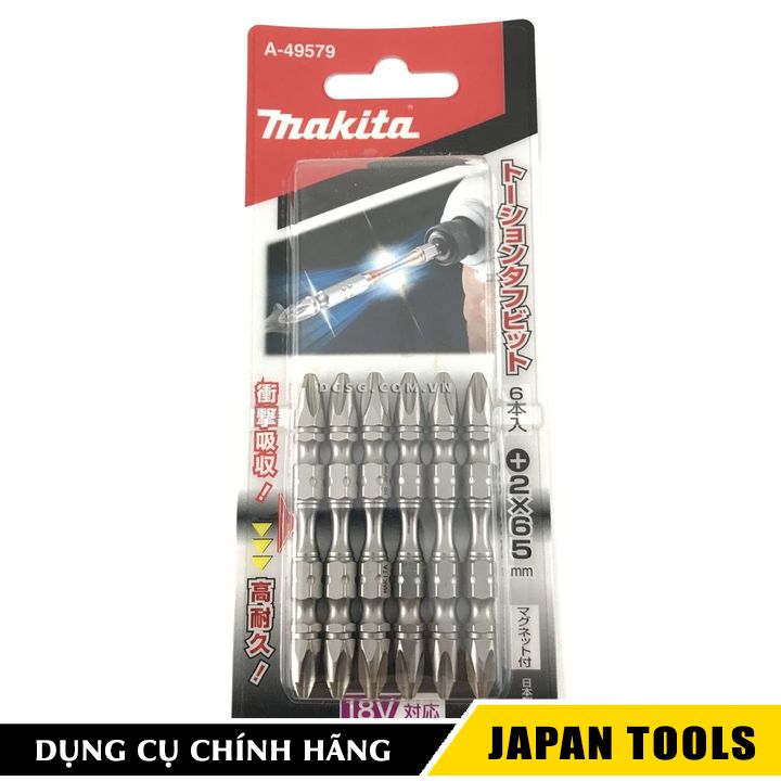 Mũi vít 2 đầu ph2x65mm makita a-49579 | japan tools