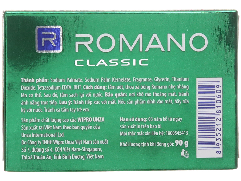 Xà bông thơm Romano Classic 90g