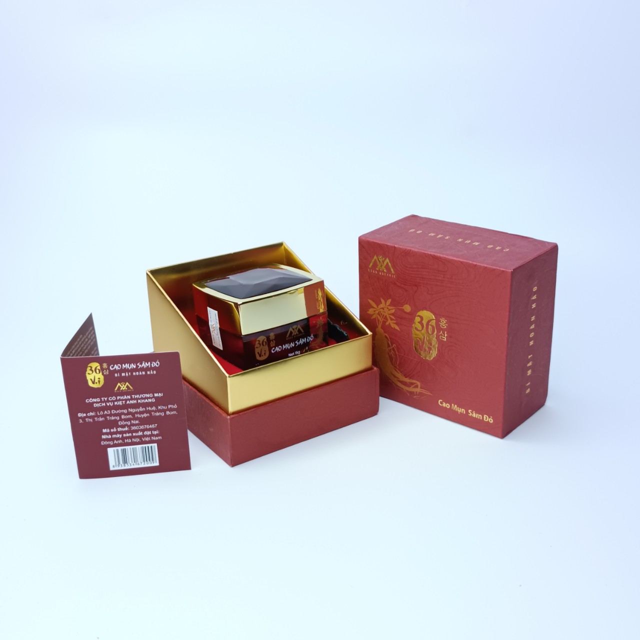 Cao Mụn Sâm Đỏ 36 vị Meea Organic 15g - Làm Mờ Thâm, Căng Bóng Da