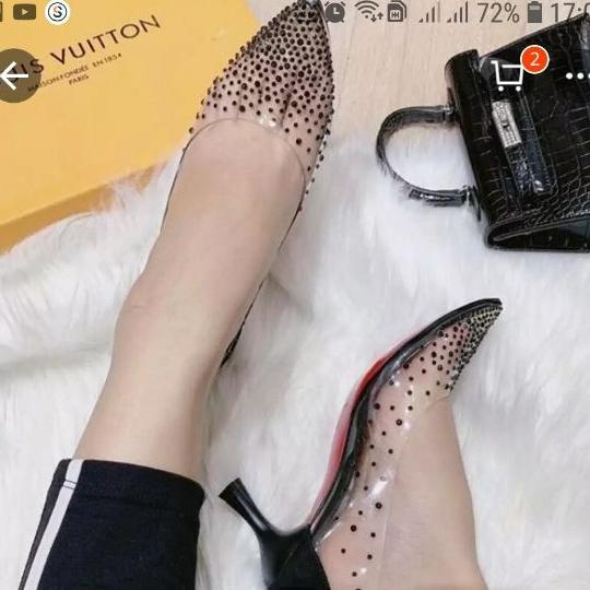 #giầy cao gót đính đá