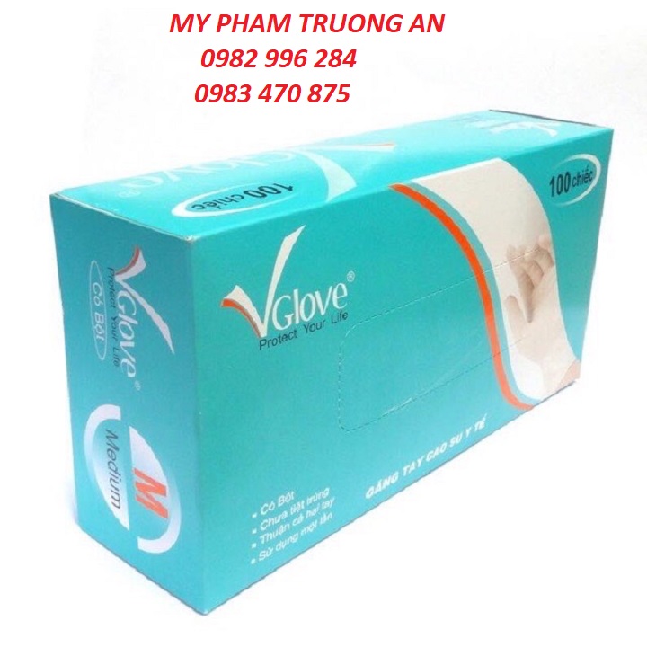GĂNG TAY CAO SU Y TẾ VGLOVE HỘP 100 CHIẾC
